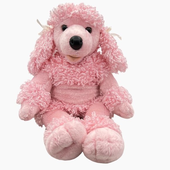 Build A Bear French Pink Poodle Dog Puppy Plush Stuffed Animal Toy Boucle BABW - Picture 2 of 13